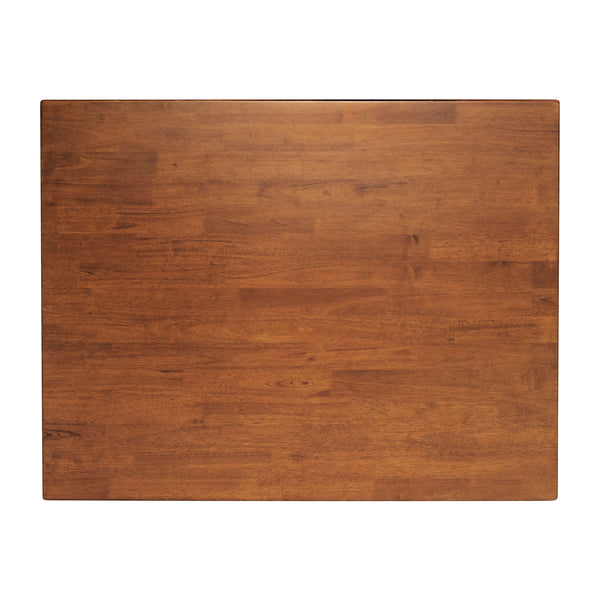 Walnut Matte |#| Solid Wood 47" Commercial Grade Dining Table with Turned Legs in Walnut Matte