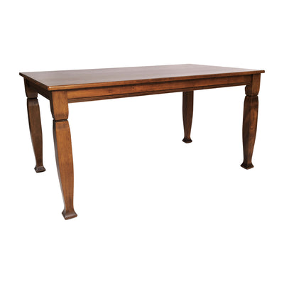 Grace Solid Wood Dining Table with Turned Wooden Legs, Commercial Grade Heavy Duty Rectangle Wood Table for 6 - View 1