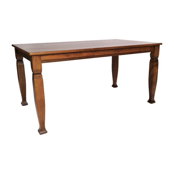 Walnut Matte |#| Solid Wood 60" Commercial Grade Dining Table with Turned Legs in Walnut Matte