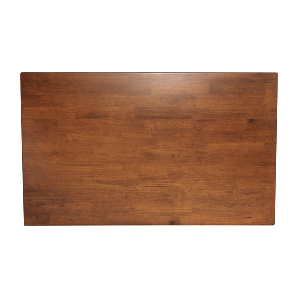 Walnut Matte |#| Solid Wood 60" Commercial Grade Dining Table with Turned Legs in Walnut Matte