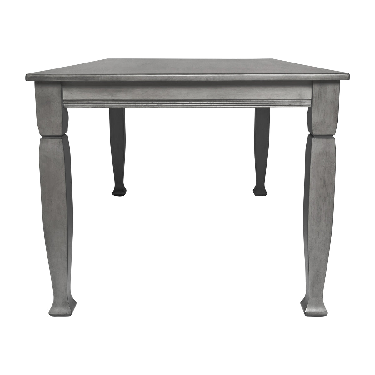 Antique Gray |#| Solid Wood 60" Commercial Grade Dining Table with Turned Legs in Antique Gray