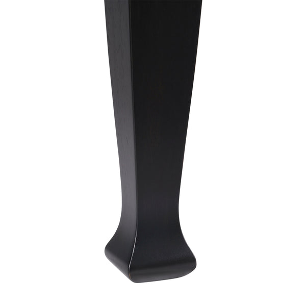 Black Matte |#| Solid Wood 60" Commercial Grade Dining Table with Turned Legs in Black