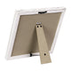 White Wash Wood Frame/Gray Felt,10"W x 10"H |#| 10x10 Wood Frame Letter Board with 389 PP Letters - White Wash/Gray Felt