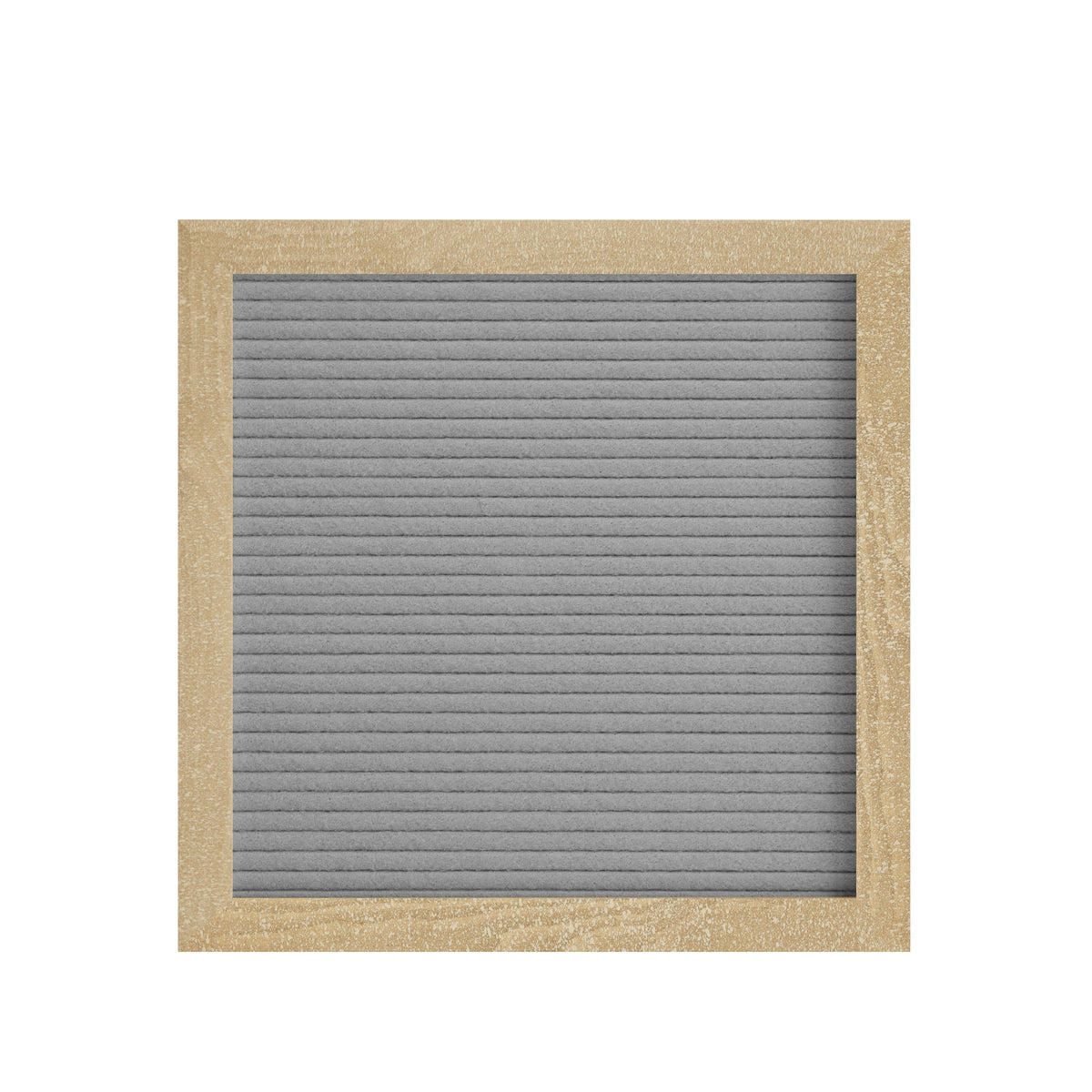Weathered Wood Frame/Gray Felt,10"W x 10"H |#| 10x10 Wood Frame Letter Board with 389 PP Letters - Weathered Wood/Gray Felt