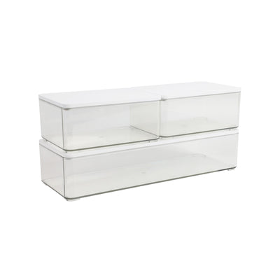 Grady Stackable Plastic Storage Box with Lids, Set of 3 - View 1