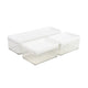 Clear/White Plastic Top |#| Premium Clear Plastic Storage Boxes with White Plastic Lids-3 Pack