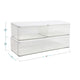 Clear/White Engineered Top |#| Premium Clear Plastic Storage Boxes with White Engineered Wood Lids-3 Pack