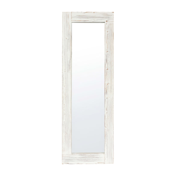 White Wash |#| Rustic 22x65 Wood Framed Floor Length Mirror-Wall Mount or Leaning - White Wash