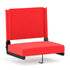 Red |#| 500 lb. Rated Lightweight Stadium Chair-Handle-Padded Seat, Red