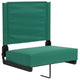 Hunter Green |#| 500 lb. Rated Lightweight Stadium Chair-Handle-Padded Seat, Hunter Green