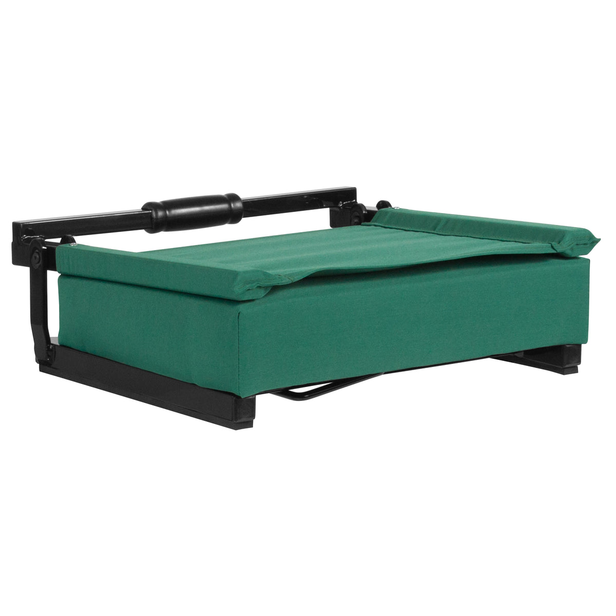 Hunter Green |#| 500 lb. Rated Lightweight Stadium Chair-Handle-Padded Seat, Hunter Green