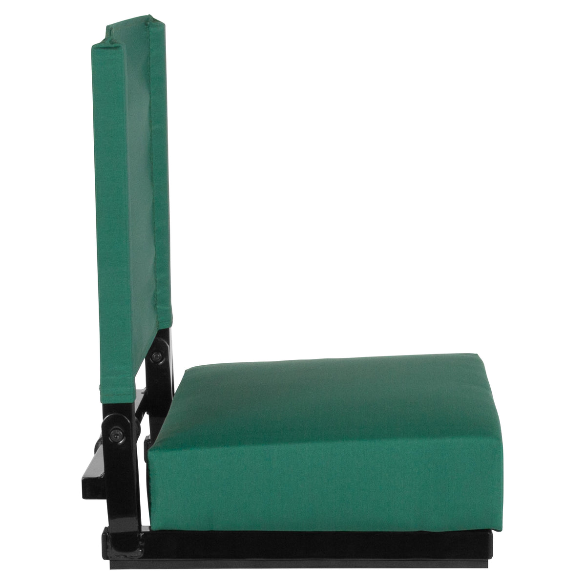 Hunter Green |#| 500 lb. Rated Lightweight Stadium Chair-Handle-Padded Seat, Hunter Green