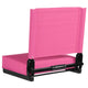 Pink |#| 500 lb. Rated Lightweight Stadium Chair-Handle-Padded Seat, Pink