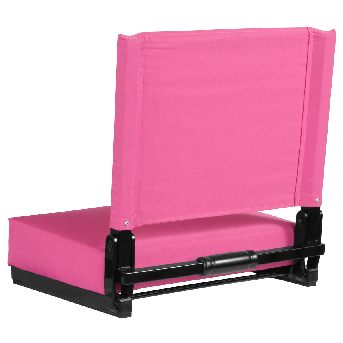 Pink |#| 500 lb. Rated Lightweight Stadium Chair-Handle-Padded Seat, Pink