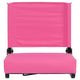 Pink |#| 500 lb. Rated Lightweight Stadium Chair-Handle-Padded Seat, Pink