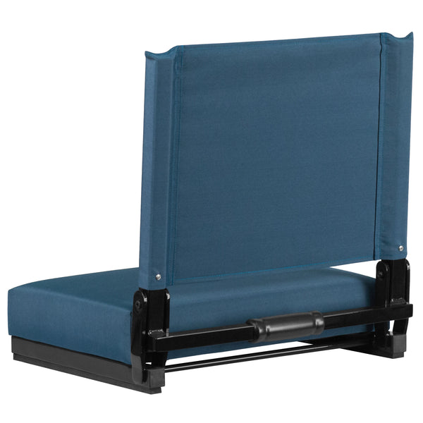 Teal |#| 500 lb. Rated Lightweight Stadium Chair-Handle-Padded Seat, Teal