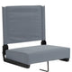 Gray |#| 500 lb. Rated Lightweight Stadium Chair-Handle-Padded Seat, Gray