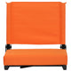 Orange |#| 500 lb. Rated Lightweight Stadium Chair-Handle-Padded Seat, Orange