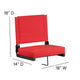 Red |#| 500 lb. Rated Lightweight Stadium Chair-Handle-Padded Seat, Red