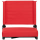 Red |#| 500 lb. Rated Lightweight Stadium Chair-Handle-Padded Seat, Red