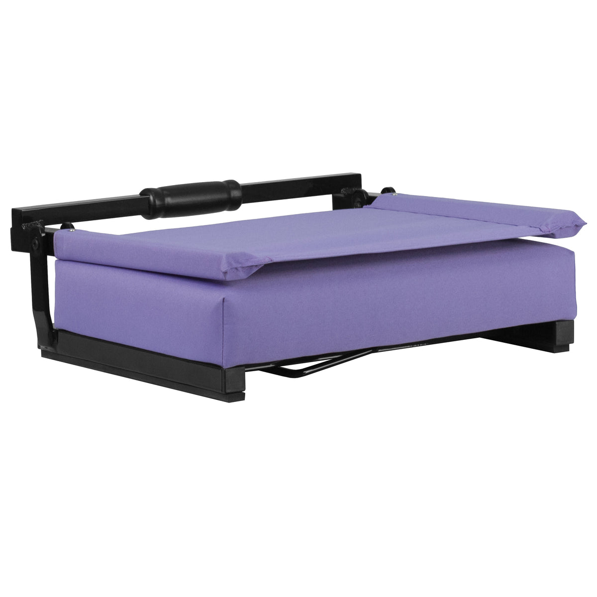 Purple |#| 500 lb. Rated Lightweight Stadium Chair-Handle-Padded Seat, Purple