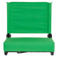 Bright Green |#| 500 lb. Rated Lightweight Stadium Chair-Handle-Padded Seat, Bright Green