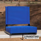 Blue |#| 500 lb. Rated Lightweight Stadium Chair-Handle-Padded Seat, Blue