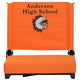 Orange |#| Personalized 500 lb. Rated Stadium Chair-Handle-Padded Seat, Orange