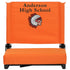 Orange |#| Personalized 500 lb. Rated Stadium Chair-Handle-Padded Seat, Orange