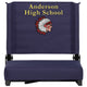 Navy |#| Personalized 500 lb. Rated Stadium Chair-Handle-Padded Seat, Navy