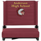 Maroon |#| Personalized 500 lb. Rated Stadium Chair-Handle-Padded Seat, Maroon