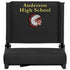 Black |#| Personalized 500 lb. Rated Stadium Chair-Handle-Padded Seat, Black