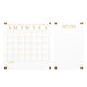Clear/Gold |#| Premium Clear Acrylic Monthly Wall Calendar and Notes Board with Gold Printing