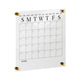 Clear/Black |#| Premium Clear Acrylic Wall Calendar with Black Printing and Dry Erase Marker