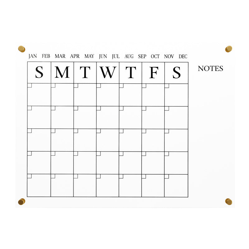 Shape Note Calendar Wall Calendar with Notes Board MS-BR-AC-4560- – BizChair