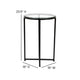 Clear Top/Matte Black Frame |#| Clear Glass Table Set with Matte Black X Metal Frame-Coffee Table-2 End Tables