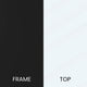 Clear Top/Matte Black Frame |#| Clear Glass Table Set with Matte Black X Metal Frame-Coffee Table-2 End Tables