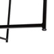 Clear Top/Matte Black Frame |#| Clear Glass Living Room End Table with Crisscross Matte Black Metal Frame