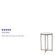 Clear Top/Brushed Gold Frame |#| Clear Glass Living Room End Table with Crisscross Brushed Gold Metal Frame