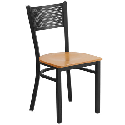 Grid Back Metal Restaurant Chair