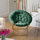 Emerald Fabric/ Soft Gold Frame |#| Folding XL Faux Fur Saucer Chair for Dorm or Bedroom - Emerald/Soft Gold