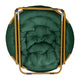 Emerald Fabric/ Soft Gold Frame |#| Folding XL Faux Fur Saucer Chair for Dorm or Bedroom - Emerald/Soft Gold