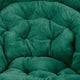 Emerald Fabric/ Soft Gold Frame |#| Folding XL Faux Fur Saucer Chair for Dorm or Bedroom - Emerald/Soft Gold