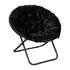 Gwen 38" Oversize Portable Faux Fur Folding Saucer Moon Chair for Dorm and Bedroom