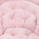 Blush Faux Fur/Soft Gold Frame |#| Folding XL Faux Fur Saucer Chair for Dorm or Bedroom - Blush/Soft Gold
