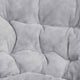 Gray Fabric/Soft Gold Frame |#| Folding XL Faux Fur Saucer Chair with Ottoman - Gray/Soft Gold