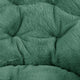 Emerald Fabric/Soft Gold Frame |#| Folding XL Faux Fur Saucer Chair with Ottoman - Emerald/Soft Gold