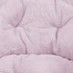 Dusty Purple Fabric/Soft Gold Frame |#| Folding XL Faux Fur Saucer Chair with Ottoman - Dusty Purple/Soft Gold