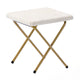 Ivory Faux Shearling Fabric/Soft Gold Frame |#| Folding XL Faux Shearling Saucer Chair with Ottoman - Ivory/Soft Gold