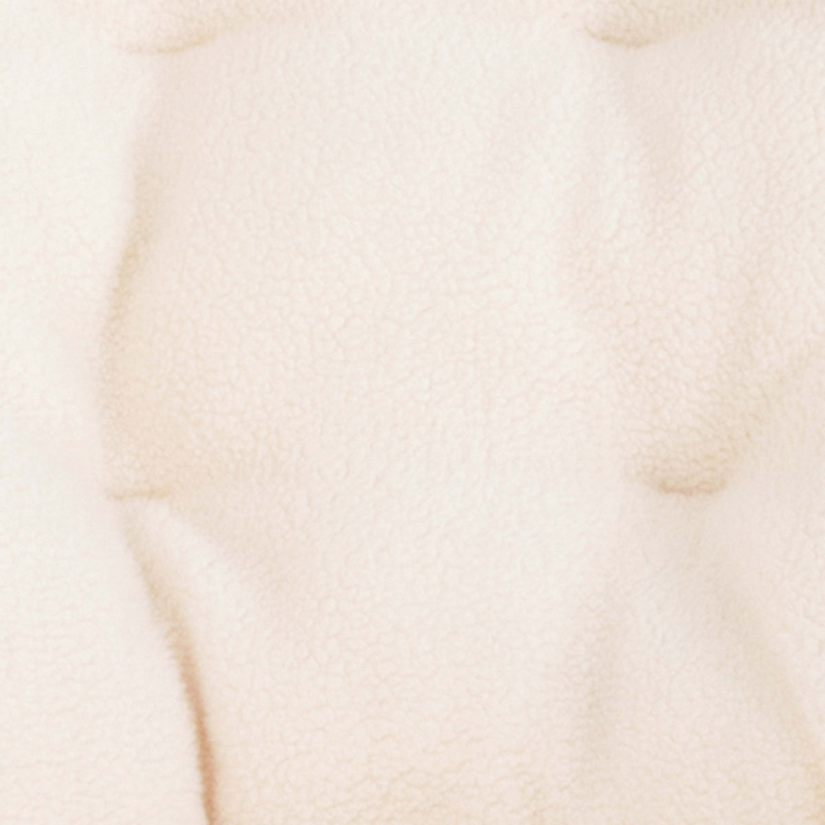 Ivory Faux Shearling Fabric/Soft Gold Frame |#| Folding XL Faux Shearling Saucer Chair with Ottoman - Ivory/Soft Gold